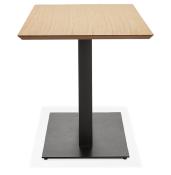 Table salle à manger 'Tvillin Black Small' bois pied central en fonte noir - 150 x 70 cm