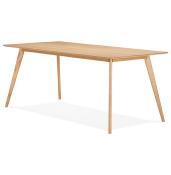 Table / bureau droit scandinave 'Rustik' plateau et 4 pieds en bois – 180 x 90 cm