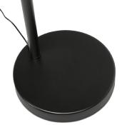 Lampadaire design 'Arc' abat-jour noir structure et socle en métal noir mat