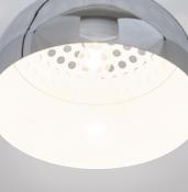 Suspension design ronde 'Arc' en métal chromé